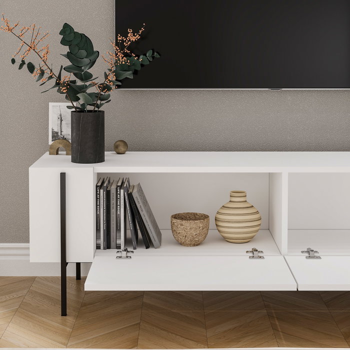 Hanah Home Herman Soporte de TV Blanco Hanah Home Herman Soporte de TV Blanco